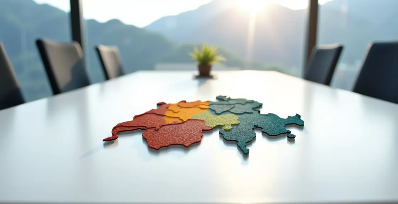 Schweizer Landkarte mit farbcodierten Kantonen zur Darstellung unterschiedlicher Steuersätze