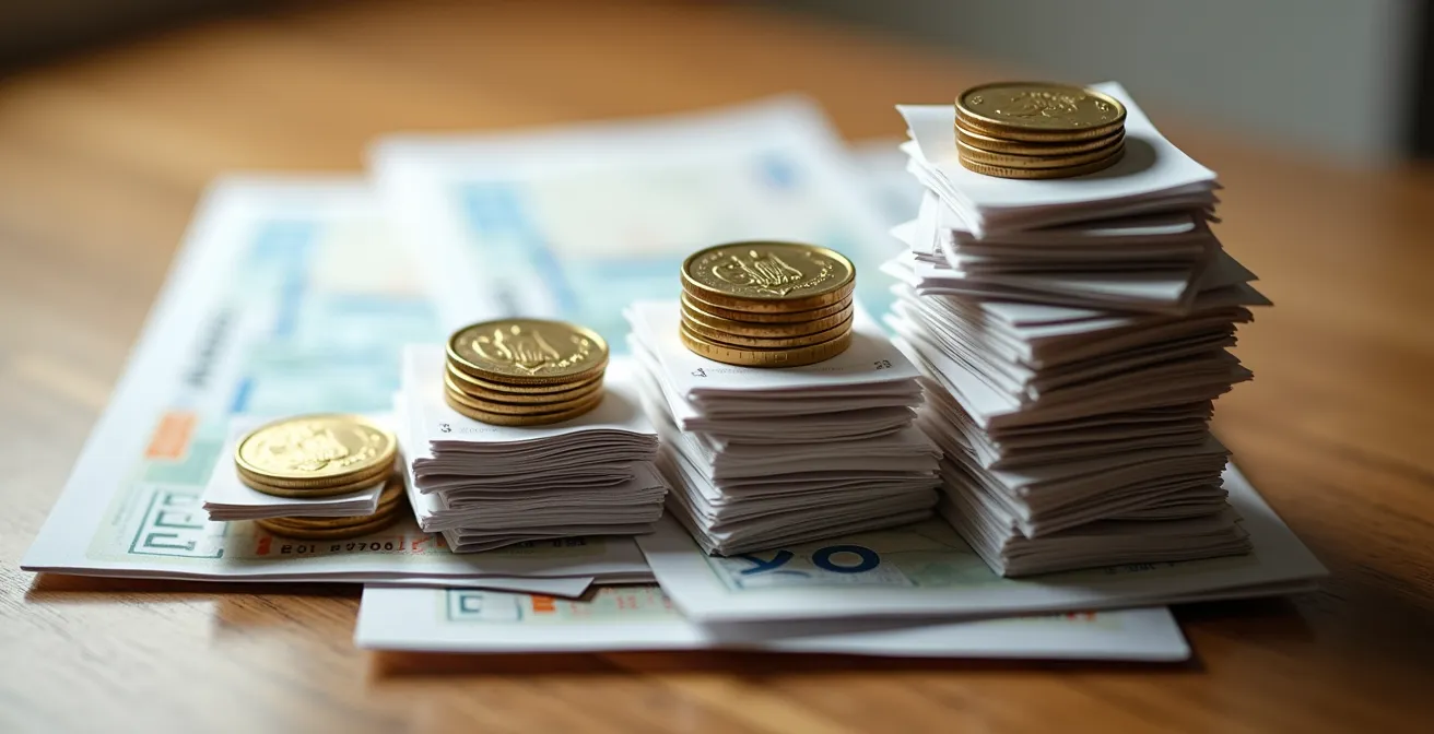 Visuelle Darstellung der Steuerersparnis durch gestaffelten Bezug