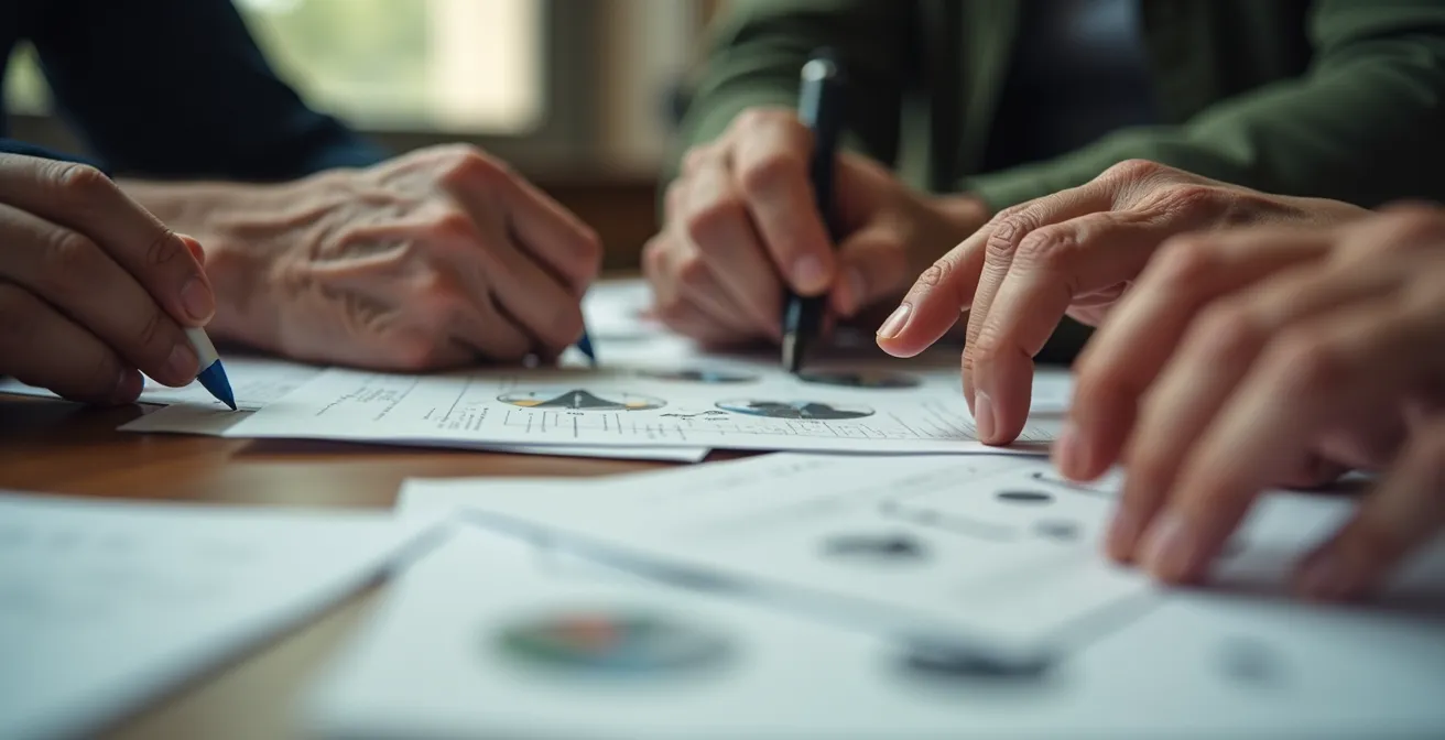 Senior berät junge Unternehmer in einem modernen Schweizer Co-Working Space