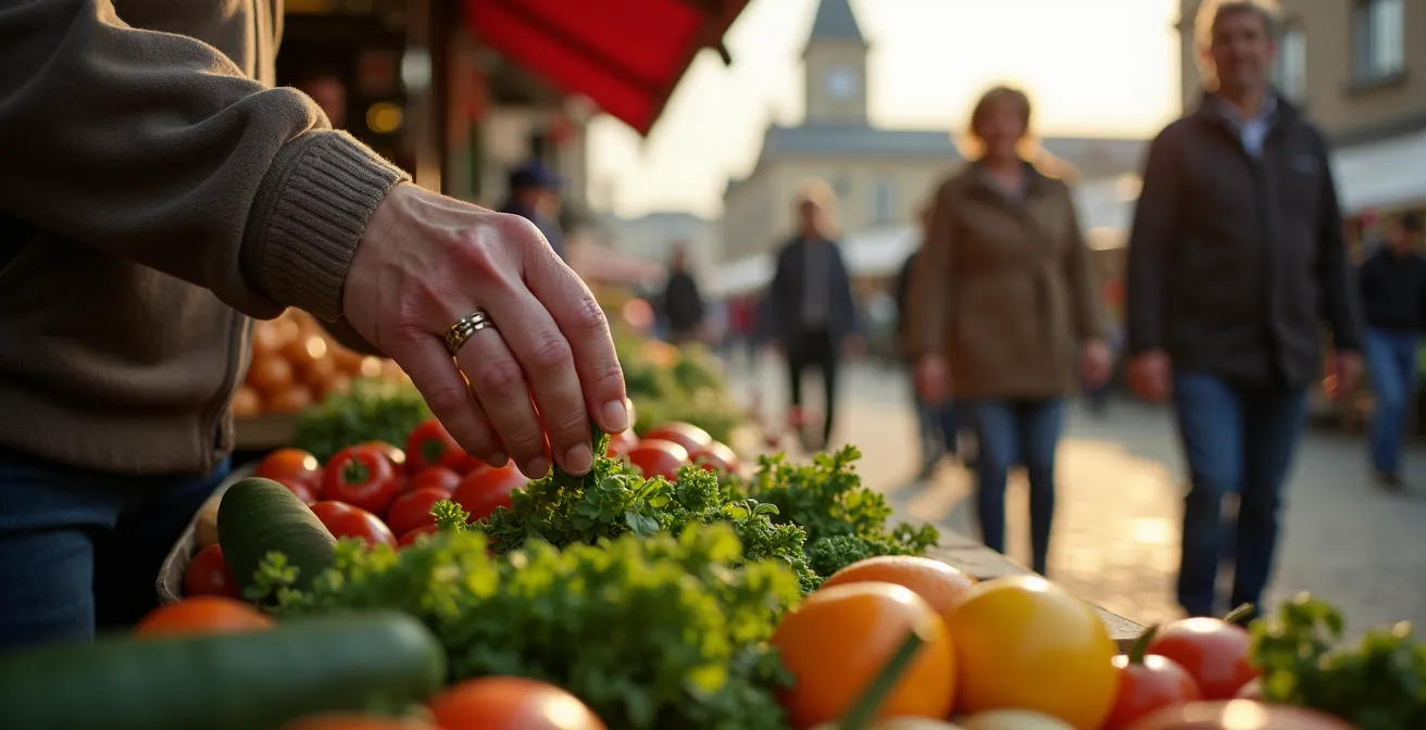 Senioren beim regelmässigen Wochenmarkteinkauf